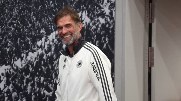 30.09.2026, xrekx, Fussball UEFA Nations League , Deutschland - Pressekonferenz mit Juergen Klopp und Jonas Urbig v.l. Jürgen Juergen Klopp Trainer (Deutschland) Muenchen