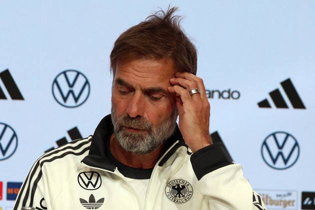 30.09.2026, xrekx, Fussball UEFA Nations League , Deutschland - Pressekonferenz mit Juergen Klopp und Jonas Urbig v.l. Jürgen Juergen Klopp Trainer (Deutschland) Muenchen