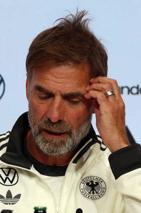 30.09.2026, xrekx, Fussball UEFA Nations League , Deutschland - Pressekonferenz mit Juergen Klopp und Jonas Urbig v.l. Jürgen Juergen Klopp Trainer (Deutschland) Muenchen