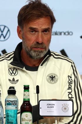 30.09.2026, xrekx, Fussball UEFA Nations League , Deutschland - Pressekonferenz mit Juergen Klopp und Jonas Urbig v.l. Jürgen Juergen Klopp Trainer (Deutschland) Muenchen