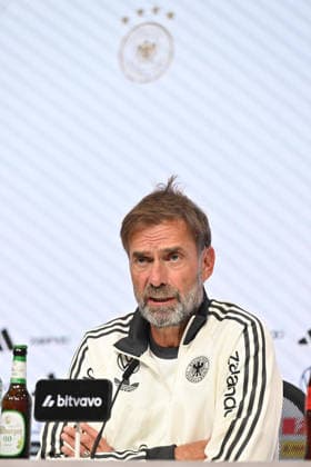 GERMANY press conference, PK, Pressekonferenz JURGEN KLOPP coach of Germany press conference at Allianz arena , Munich 01.10.2026 Foto: FOOTBALL, SERBIA, GERMANY, UEFA NATIONS LEAGUE, PRESS CONFEFERENCE Munich Allianz arena Germany Copyright: xMarkoxMetlas xMNxPressx