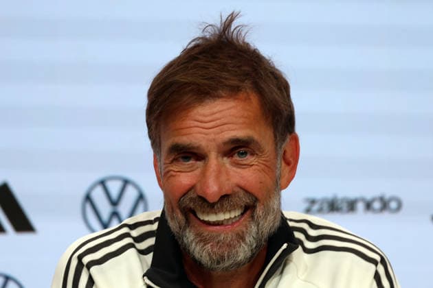 30.09.2026, xrekx, Fussball UEFA Nations League , Deutschland - Pressekonferenz mit Juergen Klopp und Jonas Urbig v.l. Jürgen Juergen Klopp Trainer (Deutschland) Muenchen