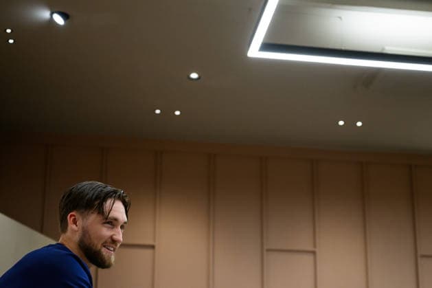 260930 goalkeeper Noel Törnqvist of the Swedish men s national football team at a press event on September 30, 2026 in Stockholm. Photo: Jesper Zerman BILDBYRAN kod JZ JZ0763 fotboll football soccer fotball nations league uefa nations league pressträff event meeting sverige sweden sverige a bbeng Copyright: JESPERxZERMAN BB260930JZ045