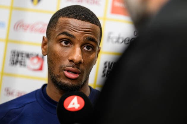 260930 Paulos Abraham of the Swedish men s national football team at a press event on September 30, 2026 in Stockholm. Photo: Jesper Zerman BILDBYRAN kod JZ JZ0763 fotboll football soccer fotball nations league uefa nations league pressträff event meeting sverige sweden sverige a bbeng Copyright: JESPERxZERMAN BB260930JZ046