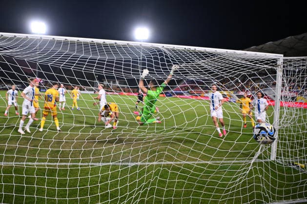 Romania v Finland, U21, U 21 Luka Hyrylainen plays during the European Under-21 Championship 2027, Qualifying round game between Romania and Finland at Eugen Popescu stadium in Targoviste, Romania, 30 September 2026. ALEX NICODIM Imago Images Copyright: xAlexxNicodimx
