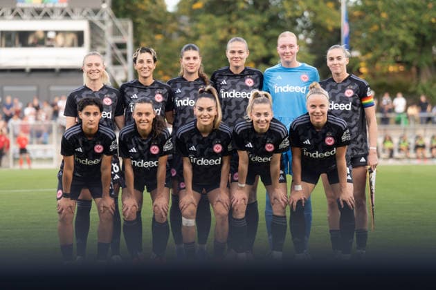 30.09.2026, xhfmx, Fussball UEFA Women Europa Cup Qualifikation, Eintracht Frankfurt - Fimleikafelag Hafnarfjördur Teamfoto Eintracht Frankfurt Frauen vor dem Spiel gegen Hafnarfjördur Frankfurt