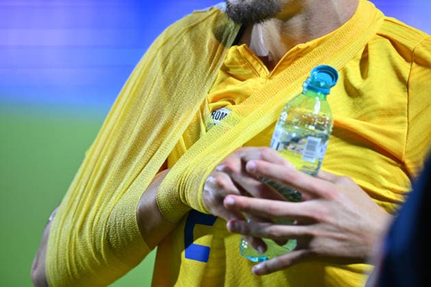 Romania v Finland, U21, U 21 Andrei DorobanÈ›u left the pitch injured during the European Under-21 Championship 2027, Qualifying round game between Romania and Finland at Eugen Popescu stadium in Targoviste, Romania, 30 September 2026. ALEX NICODIM Imago Images Copyright: xAlexxNicodimx