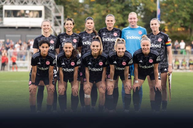 30.09.2026, xhfmx, Fussball UEFA Women Europa Cup Qualifikation, Eintracht Frankfurt - Fimleikafelag Hafnarfjördur Teamfoto Eintracht Frankfurt Frauen vor dem Spiel gegen Hafnarfjördur Frankfurt