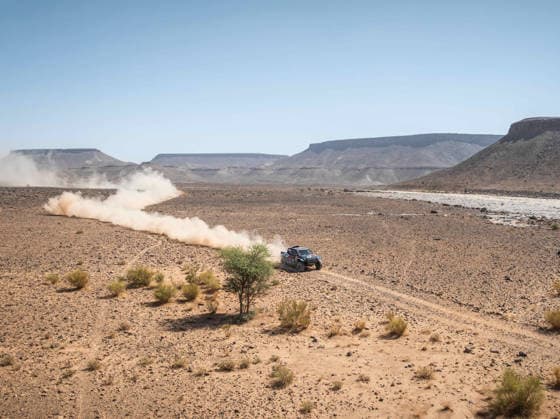 W2RC - RALLYE DU MAROC 2026 215 VARIAWA Saood (rsa), MOORE Charan (rsa), Toyota Hilux IMT Evo, Toyota Gazoo Racing SA, FIA W2RC, ULT T1+, action, during the Stage 2 of the Rallye du Maroc 2026, 4th round of the 2026 WR2C Championship from September 30, 2026 around Zagora, Morocco - AgadirMorocco Copyright: xDamienxSaulnierx