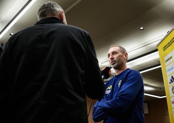 260930 Assistant coach Andreas Georgson of the Swedish men s national football team at a press event on September 30, 2026 in Stockholm. Photo: Jesper Zerman BILDBYRAN kod JZ JZ0763 fotboll football soccer fotball nations league uefa nations league pressträff event meeting sverige sweden sverige a bbeng Copyright: JESPERxZERMAN BB260930JZ058