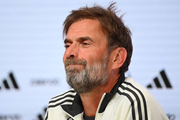 Bundestrainer Juergen KLOPP (GER), Einzelbild,angeschnittenes Einzelmotiv,Portraet,Portrait,Porträt. Pressekonferenz am 30.09.2026, Fussball Nations League Gruppenphase, Gruppe B, 3.Spieltag Deutschland (GER) - Serbien (SRB) am 01.10.2026 , ALLIANZ ARENA