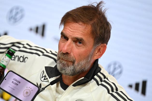 Bundestrainer Juergen KLOPP (GER), Einzelbild,angeschnittenes Einzelmotiv,Portraet,Portrait,Porträt. Pressekonferenz am 30.09.2026, Fussball Nations League Gruppenphase, Gruppe B, 3.Spieltag Deutschland (GER) - Serbien (SRB) am 01.10.2026 , ALLIANZ ARENA
