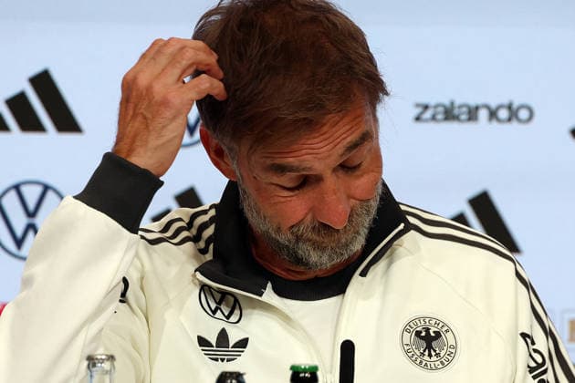 30.09.2026, xrekx, Fussball UEFA Nations League , Deutschland - Pressekonferenz mit Juergen Klopp und Jonas Urbig v.l. Jürgen Juergen Klopp Trainer (Deutschland) Muenchen