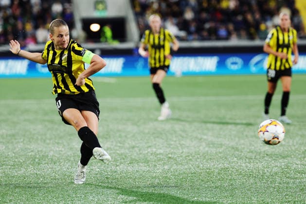 GÖTEBORG, SVERIGE 20260930 Häckens Anna Anvegard under onsdagens fotbollsmatch i Uefa Women s Champions League mellan BK Häcken och Juventus FC pa Bravida Stadion. GÖTEBORG SVERIGE x9200x