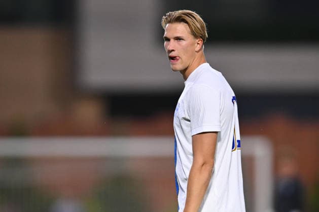 Romania v Finland, U21, U 21 Luka Hyrylainen celebrates during the European Under-21 Championship 2027, Qualifying round game between Romania and Finland at Eugen Popescu stadium in Targoviste, Romania, 30 September 2026. ALEX NICODIM Imago Images Copyright: xAlexxNicodimx