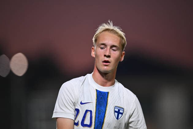 Romania v Finland, U21, U 21 Liam Moller reacts during the European Under-21 Championship 2027, Qualifying round game between Romania and Finland at Eugen Popescu stadium in Targoviste, Romania, 30 September 2026. ALEX NICODIM Imago Images Copyright: xAlexxNicodimx