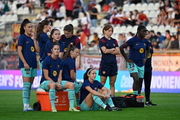 IPA89149462 - FC Barcelona, Barca vs. A.S. Roma Femminile and FC Barcelona Women vs. A.S. Roma Femminile in the UEFA Women s Champions League at Tre Fontane Stadium in Rome on September 30, 2026.  Copyright: xMarioxQuartapelle IPAxSportx xx IPA89149462