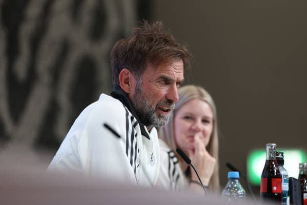 Juergen Klopp (Deutschland, Bundestrainer) bei der Pressekonferenz, GER, Deutschland Nationalmannschaft, Abschluss-Pressekonferenz, Fussball, UEFA Nations League, Saison 2026 2027, 30.09.2026, GER, Deutschland Nationalmannschaft, Abschluss-Pressekonferenz, Fussball, UEFA Nations League, Saison 2026 2027, 30.09.2026 Muenchen Copyright: xEibner-Pressefoto JennixMaulx EP_JML