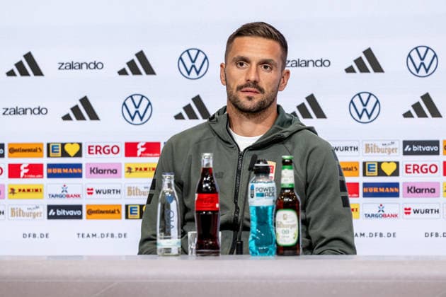 Luka Jovic (Serbien, 08) Portrait Portraet GER, Deutschland vs. Serbien, Fussball, UEFA Nations League, Ligaphase Liga A, Abschluss-Pressekonferenz, Spielzeit 2026 2027, 30.09.2026 (DFL DFB REGULATIONS PROHIBIT ANY USE OF PHOTOGRAPHS as IMAGE SEQUENCES and or QUASI-VIDEO). Foto: HMB Media Heike Feiner Copyright: HMBxMedia HeikexFeiner