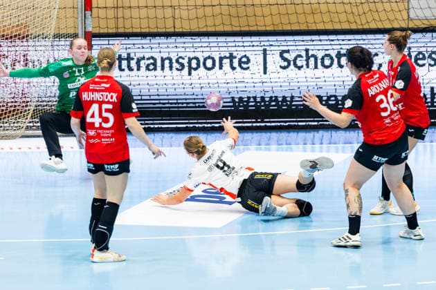 30.09.2026, GER, Handball, Frauen, Saison 2026 2027, DHB-Pokal 2.Runde-Achtelfinale, Thueringer HC - HSG Blomberg-Lippe Nieke Kuehne (HSG Blomberg-Lippe) 99947 Bad Langensalza Salza Halle Sporthalle Mehrz Thüringen Deutschland