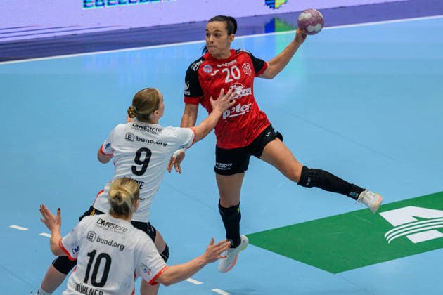 Jana Scheib (Thueringer HC, 20), Nieke Kuehne (HSG Blomberg-Lippe, 09), Maxi Muehlner (HSG Blomberg-Lippe, 10) GER, Thueringer HC gegen HSG Blomberg-Lippe, Handball, DHB-Pokal, Saison 2026 2027, 2. Runde, Mittwoch, 19.00 Uhr, 30.09.2026 GER, Thueringer HC gegen HSG Blomberg-Lippe, Handball, DHB-Pokal, Saison 2026 2027, 2. Runde, Mittwoch, 19.00 Uhr, 30.09.2026 Bad Langensalza Copyright: xMartinxHerbstx