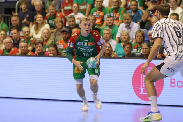 30.09.2026, xgox, Handball Opel HBL, SC Magdeburg - THW Kiel emspor, v.l. Gisli Thorgeir Kristjansson (Magdeburg, 10) Magdeburg