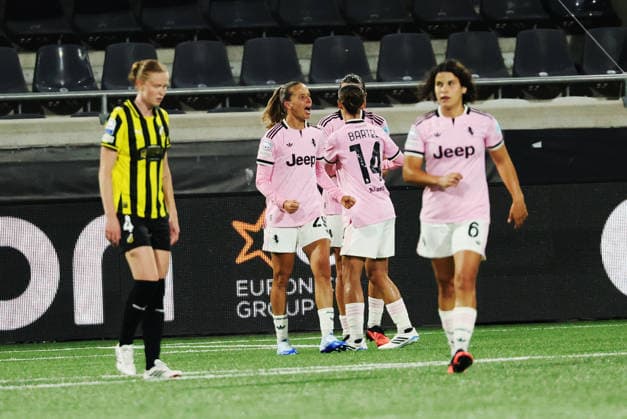 GÖTEBORG, SVERIGE 20260930 Juventus Tatiana Pinto gör 0-1 under onsdagens fotbollsmatch i Uefa Women s Champions League mellan BK Häcken och Juventus FC pa Bravida Stadion. GÖTEBORG SVERIGE x9200x