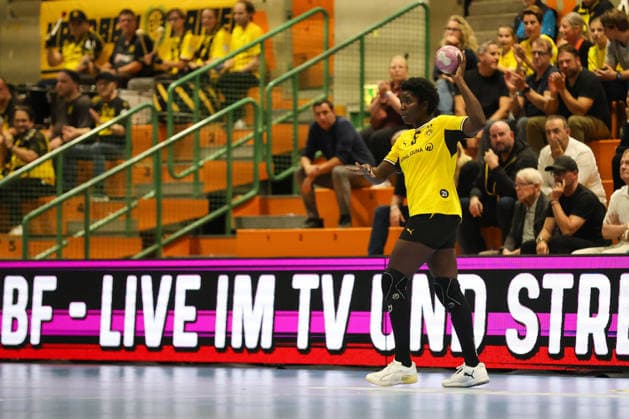 GER, BVB Borussia Dortmund Handball vs. SV Union Halle-Neustadt, Handball, DHB-Pokal Frauen, Spielzeit 2026 2027, 30.09.2026,Laetitia Quist (BVB Borussia Dortmund Handball) GER, BVB Borussia Dortmund Handball vs. SV Union Halle-Neustadt, Handball, DHB-Pokal Frauen, Spielzeit 2026 2027, 30.09.2026 Dortmund Copyright: xEibner-Pressefoto JavadxMohammadpourx EP_JMR