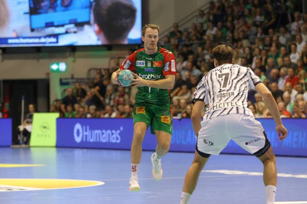 30.09.2026, xgox, Handball Opel HBL, SC Magdeburg - THW Kiel emspor, v.l. Felix Claar (Magdeburg, 7) Magdeburg