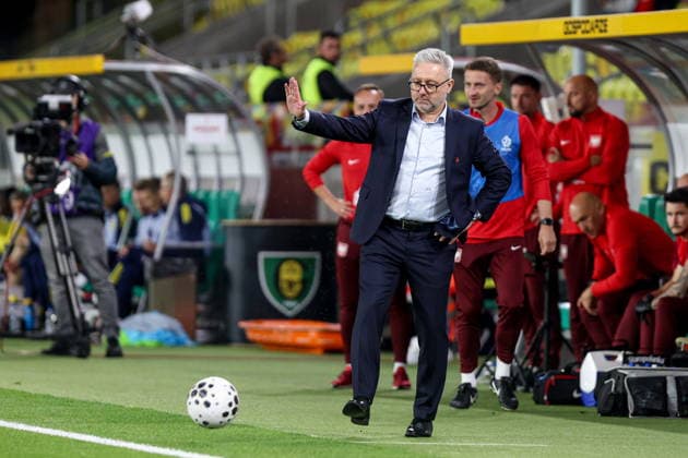 30.09.2026, Katowice Mecz eliminacji do Mlodziezowych Mistrzostw Europy Polska - Szwecja - Football Euro U21, U 21 - qualifications Match Poland - Sweden Nz. Jerzy Brzeczek Fot. Michal Chwieduk Arena Akcji NEWSPIX.PL --- newspix.pl 