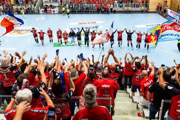 30.09.2026, GER, Handball, Frauen, Saison 2026 2027, DHB-Pokal 2.Runde-Achtelfinale, Thueringer HC - HSG Blomberg-Lippe Der Thüringer HC gewinnt das Heimspiel gegen HSG Blomberg-Lippe 99947 Bad Langensalza Salza Halle Sporthalle Mehrz Thüringen Deutschland