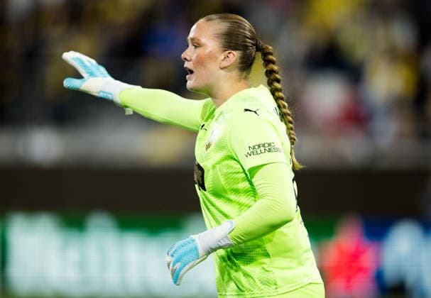 260930 Goalkeeper Hanna Karlsson of Häcken during the Women s Champions League football match between Häcken and Juventus on September 30, 2026 in Göteborg. Photo: Michael Erichsen BILDBYRAN COP 89 MI1032 fotboll football soccer fotball uefa womens champions league häcken juventus dam bbeng fotboll football soccer fotball uefa womens champions league häcken juventus dam bbeng Copyright: MICHAELxERICHSEN BB260930MI084