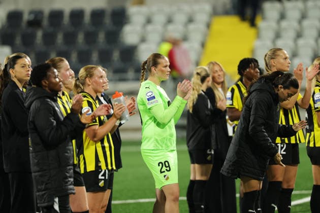 GÖTEBORG, SVERIGE 20260930 Häckens Hanna Karlsson efter onsdagens fotbollsmatch i Uefa Women s Champions League mellan BK Häcken och Juventus FC pa Bravida Stadion. GÖTEBORG SVERIGE x9200x
