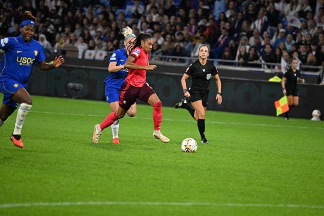Football : OL Lyonnes women v Chelsea women - Women s champions league - 30 09 2026 Selma PARALLUELO of OL Lyoinnes during the UEFA Champions league womens match between OL Lyonnes women and Chelsea women at Groupama Stadium Decines Charpieu Lyon on September 30, 2026 , France LYONFrance  Copyright: xMouradxAllilix