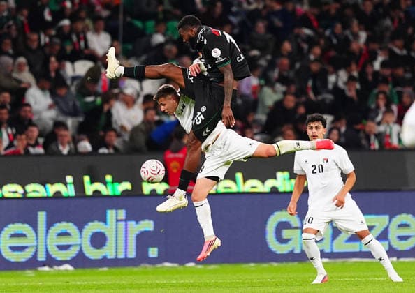 Konyaspor v Palestine - Friendly KONYA, TURKIYE - SEPTEMBER 30: Chidozie Awaziem of Konyaspor in action during a friendly match as part of Palestine Day events at Konya Metropolitan Municipality Stadium in Konya, Turkiye on September 30, 2026. Evrim Aydin Anadolu Konya Turkey. Editorial use only. Please get in touch for any other usage.  Copyright: x2026xAnadoluxEvrimxAydinx