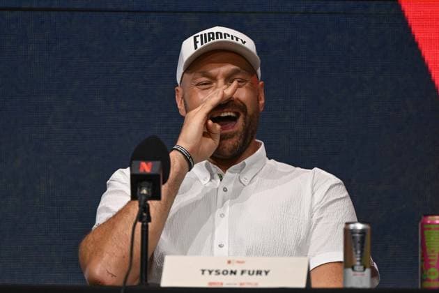 Tyson Fury and Anthony Joshua hold press conference, PK, Pressekonferenz in London before December clash LONDON, UNITED KINGDOM - SEPTEMBER 30: British heavyweight boxers Tyson Fury and Anthony Joshua (not seen) hold a press conference at the British Airways ARC at Olympia ahead of their bout on December 11 at Principality Stadium in Cardiff, in London, United Kingdom on September 30, 2026. Rasid Necati Aslim Anadolu London United Kingdom. Editorial use only. Please get in touch for any other usage.  Copyright: x2026xAnadoluxRasidxNecatixAslimx