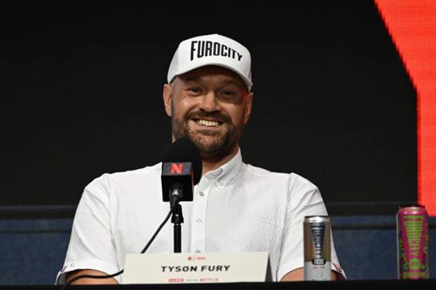 Tyson Fury and Anthony Joshua hold press conference, PK, Pressekonferenz in London before December clash LONDON, UK - SEPTEMBER 30: British heavyweight boxers Tyson Fury and Anthony Joshua (not seen) meet at a press conference ahead of their bout at Principality Stadium in Cardiff on December 11, 2026 held at British Airways ARC, Olympia in London, United Kingdom, September 30, 2026. Rasid Necati Aslim Anadolu London United Kingdom. Editorial use only. Please get in touch for any other usage.  Copyright: x2026xAnadoluxRasidxNecatixAslimx
