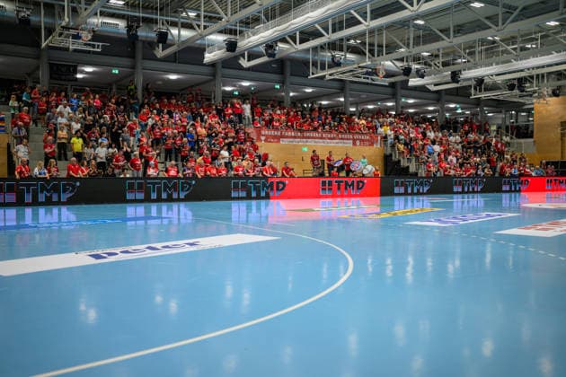 Die Rote Wand in der Salza Halle, Fans des Thueringer HC. GER, Thueringer HC gegen HSG Blomberg-Lippe, Handball, DHB-Pokal, Saison 2026 2027, 2. Runde, Mittwoch, 19.00 Uhr, 30.09.2026 GER, Thueringer HC gegen HSG Blomberg-Lippe, Handball, DHB-Pokal, Saison 2026 2027, 2. Runde, Mittwoch, 19.00 Uhr, 30.09.2026 Bad Langensalza Copyright: xMartinxHerbstx
