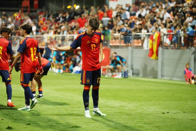 ESP: Sub20 Spain - Mexico Jose Antonio Morante of Spain scores goal and celebrates during International sub20 friendly match between Spain and Mexico played at Cerro del Espino de Majadahonda, Madrid Stadium on September 30, 2026 in Spain