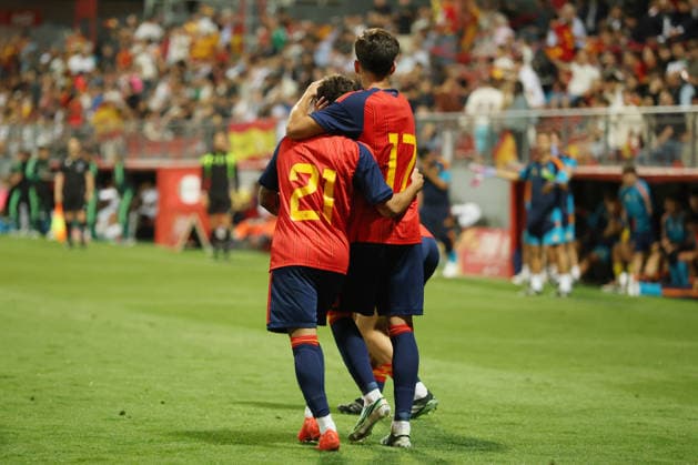 ESP: Sub20 Spain - Mexico Jose Antonio Morante of Spain scores goal and celebrates during International sub20 friendly match between Spain and Mexico played at Cerro del Espino de Majadahonda, Madrid Stadium on September 30, 2026 in Spain