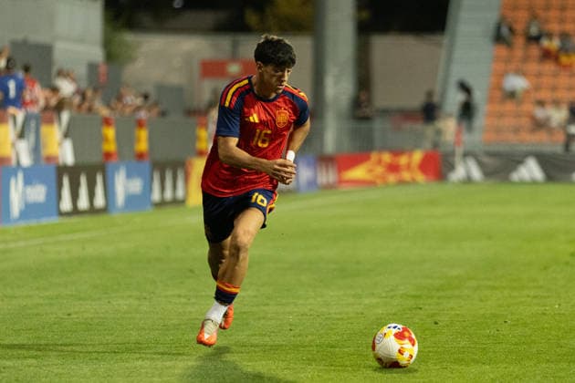 ESP: Sub20 Spain - Mexico Valentin Pezzolesi of Spain during International sub20 friendly match between Spain and Mexico played at Cerro del Espino de Majadahonda, Madrid Stadium on September 30, 2026 in Spain