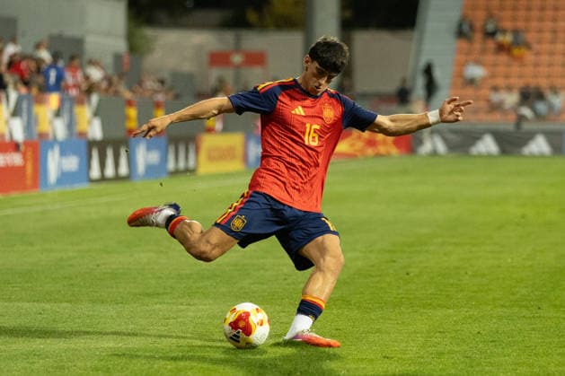 ESP: Sub20 Spain - Mexico Valentin Pezzolesi of Spain during International sub20 friendly match between Spain and Mexico played at Cerro del Espino de Majadahonda, Madrid Stadium on September 30, 2026 in Spain