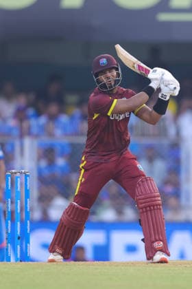 India v West Indies - ODI Series 2026 Shai Hope, captain of the West Indies, plays during the second one-day international cricket match between India and the West Indies at Barsapara Cricket Stadium in Guwahati, India, on September 30, 2026. Guwahati Assam India  Copyright: xShubhajitxRoyxKarmakarx originalFilename:roykarmakar-2ndodicr260930_np2r8.jpg