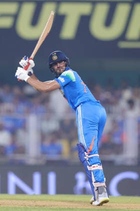 India v West Indies - ODI Series 2026 Shubman Gill, captain of India, hits a four during the second one day international (ODI) cricket match between India and West Indies at Barsapara Cricket Stadium in Guwahati, India, on September 30, 2026. Guwahati Assam India  Copyright: xShubhajitxRoyxKarmakarx originalFilename:roykarmakar-2ndodicr260930_npDTL.jpg