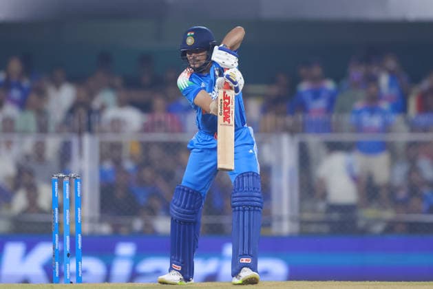 India v West Indies - ODI Series 2026 Shubman Gill, captain of India, hits a four during the second one day international (ODI) cricket match between India and West Indies at Barsapara Cricket Stadium in Guwahati, India, on September 30, 2026. Guwahati Assam India  Copyright: xShubhajitxRoyxKarmakarx originalFilename:roykarmakar-2ndodicr260930_npdx3.jpg