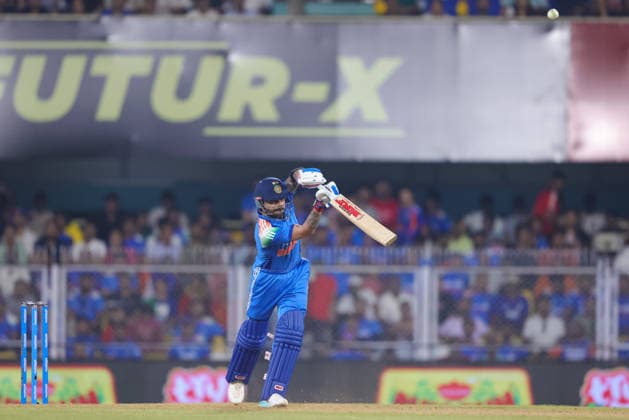 India v West Indies - ODI Series 2026 Virat Kohli of India hits a six during the second one day international (ODI) cricket match between India and West Indies at Barsapara Cricket Stadium in Guwahati, India, on September 30, 2026. Guwahati Assam India  Copyright: xShubhajitxRoyxKarmakarx originalFilename:roykarmakar-2ndodicr260930_npjmG.jpg