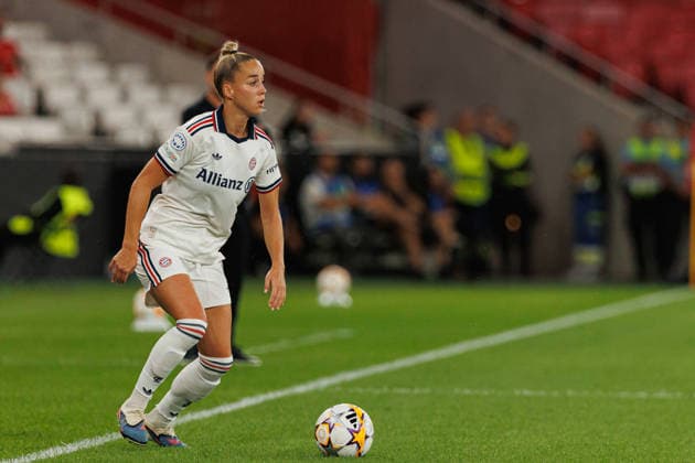 Giulia Gwinn seen during UEFA Women™s League game between teams of SL Benfica and Fc Bayern Munchen (Luis Loureiro Ball Raw Images) Lisboa Estadio da Luz Portugal Copyright: xLuisxLoureirox lloureiroSlbwBayernW-2435