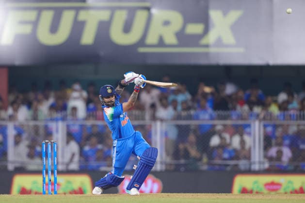 India v West Indies - ODI Series 2026 Virat Kohli of India hits a six during the second one day international (ODI) cricket match between India and West Indies at Barsapara Cricket Stadium in Guwahati, India, on September 30, 2026. Guwahati Assam India  Copyright: xShubhajitxRoyxKarmakarx originalFilename:roykarmakar-2ndodicr260930_npO9s.jpg