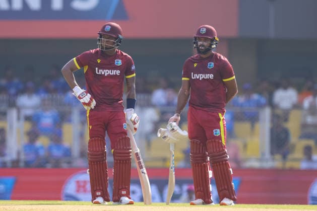 India v West Indies - ODI Series 2026 Keacy Carty of West Indies with John Campbell of West Indies during the 2nd one day international (ODI) cricket match between India and West Indies at Barsapara Cricket Stadium in Guwahati, India, on September 30, 2026. Guwahati Assam India  Copyright: xShubhajitxRoyxKarmakarx originalFilename:roykarmakar-2ndodicr260930_npOnk.jpg