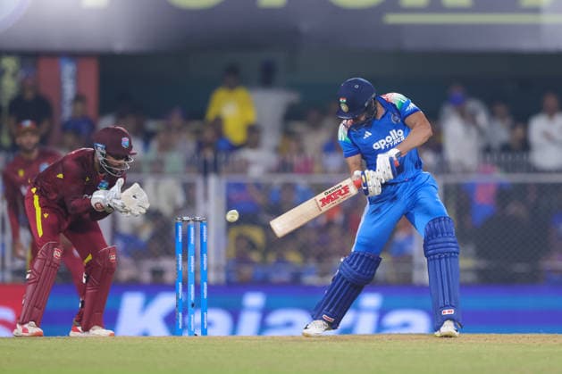 India v West Indies - ODI Series 2026 Shubman Gill, captain of India, hits a four during the second one day international (ODI) cricket match between India and West Indies at Barsapara Cricket Stadium in Guwahati, India, on September 30, 2026. Guwahati Assam India  Copyright: xShubhajitxRoyxKarmakarx originalFilename:roykarmakar-2ndodicr260930_npthF.jpg